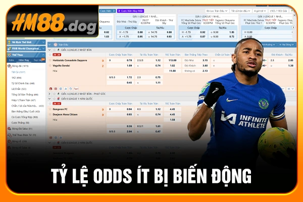 Tỷ lệ odds ít bị biến động Tỷ lệ odds ít bị biến động